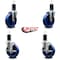 Service Caster 5'' Solid Poly Wheel Swivel 1-5/8'' Expanding Stem Caster Set 2 Brakes, 4PK SCC-EX20S514-SPUS-2-PLB-2-158 - alternate 2